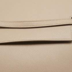 Pre Owned Celine Beige Leather Mini Belt Top Handle Bag