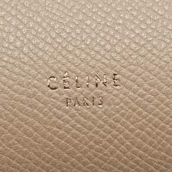 Pre Owned Celine Beige Leather Mini Belt Top Handle Bag
