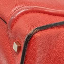 Celine Red Leather Mini Luggage Tote