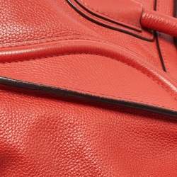 Celine Red Leather Mini Luggage Tote