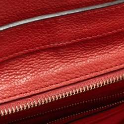 Celine Red Leather Mini Luggage Tote