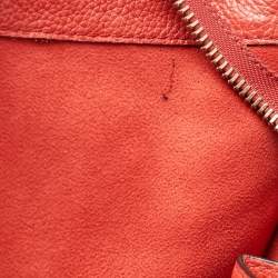 Celine Red Leather Mini Luggage Tote