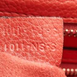 Celine Red Leather Mini Luggage Tote