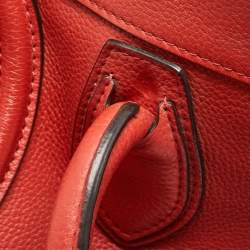 Celine Red Leather Mini Luggage Tote