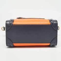 Pre Owned Celine Tricolor Leather Nano Luggage Tote