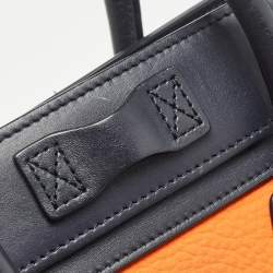 Pre Owned Celine Tricolor Leather Nano Luggage Tote