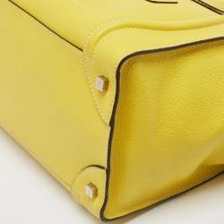 Celine Yellow Leather Mini Luggage Tote