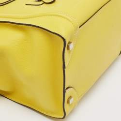 Celine Yellow Leather Mini Luggage Tote