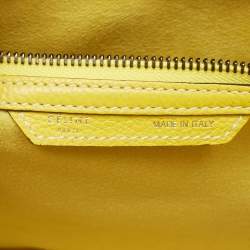 Celine Yellow Leather Mini Luggage Tote