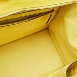 Celine Yellow Leather Mini Luggage Tote