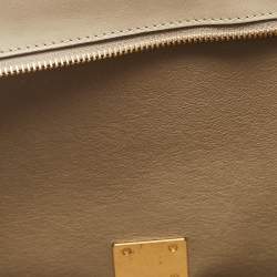 Celine Beige Leather, Suede and Python Medium Trapeze Bag
