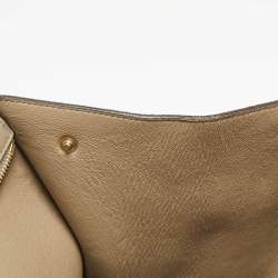 Celine Beige Leather, Suede and Python Medium Trapeze Bag