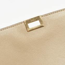 Celine Beige Leather, Suede and Python Medium Trapeze Bag
