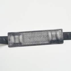 Pre Owned Celine Black Patent Leather and Suede Medium Trapeze Top Handle Bag