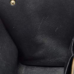 Pre Owned Celine Black Patent Leather and Suede Medium Trapeze Top Handle Bag