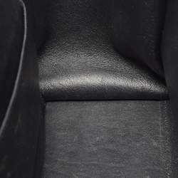 Pre Owned Celine Black Patent Leather and Suede Medium Trapeze Top Handle Bag