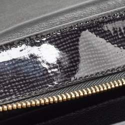 Pre Owned Celine Black Patent Leather and Suede Medium Trapeze Top Handle Bag