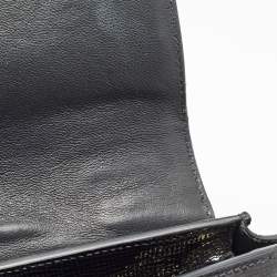 Pre Owned Celine Black Patent Leather and Suede Medium Trapeze Top Handle Bag