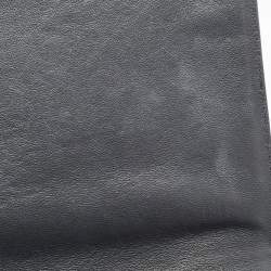 Pre Owned Celine Black Patent Leather and Suede Medium Trapeze Top Handle Bag