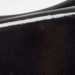 Pre Owned Celine Black Patent Leather and Suede Medium Trapeze Top Handle Bag