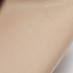 Pre Owned Celine Beige Leather Sangle Bucket Bag