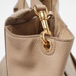 Pre Owned Celine Beige Leather Sangle Bucket Bag