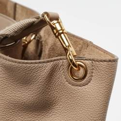 Pre Owned Celine Beige Leather Sangle Bucket Bag