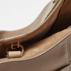 Pre Owned Celine Beige Leather Sangle Bucket Bag