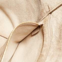 Pre Owned Celine Beige Leather Sangle Bucket Bag