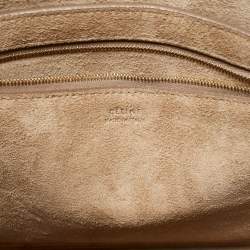 Pre Owned Celine Beige Leather Sangle Bucket Bag