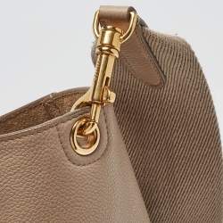 Pre Owned Celine Beige Leather Sangle Bucket Bag