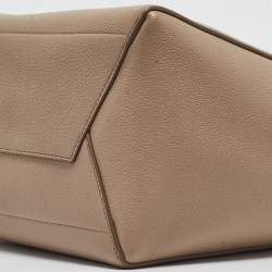 Pre Owned Celine Beige Leather Sangle Bucket Bag