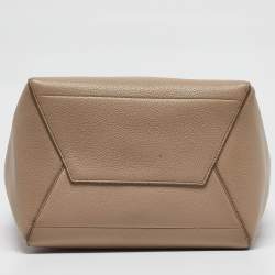 Pre Owned Celine Beige Leather Sangle Bucket Bag