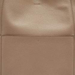 Pre Owned Celine Beige Leather Sangle Bucket Bag