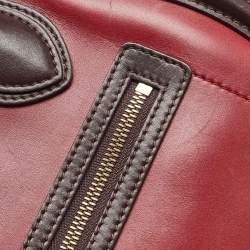 Pre Owned Celine Tri Color Leather Micro Luggage Tote