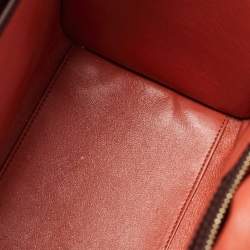 Pre Owned Celine Tri Color Leather Micro Luggage Tote