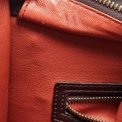 Pre Owned Celine Tri Color Leather Micro Luggage Tote