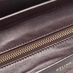 Pre Owned Celine Tri Color Leather Micro Luggage Tote