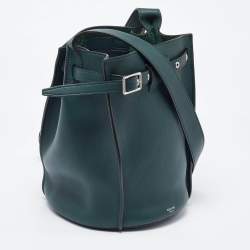 Pre Owned Celine Green Leather Big Bag Bucket Bag