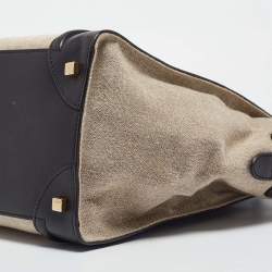 Pre Owned Celine Tricolor Canvas and Leather Mini Luggage Tote