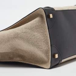 Pre Owned Celine Tricolor Canvas and Leather Mini Luggage Tote