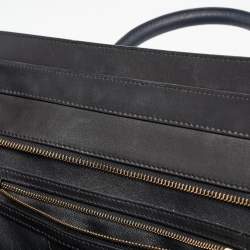 Pre Owned Celine Tricolor Canvas and Leather Mini Luggage Tote