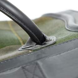 Pre Owned Celine Tricolor Calfhair and Leather Mini Luggage Tote