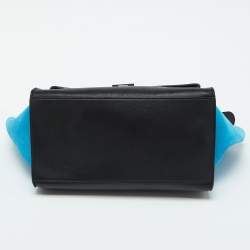 Pre Owned Celine Tricolor Leather and Suede Small Trapeze Top Handle Bag