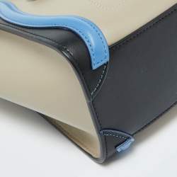 Pre Owned Céline Tri Color Leather Nano Luggage Tote