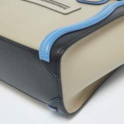 Pre Owned Céline Tri Color Leather Nano Luggage Tote