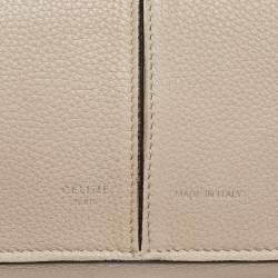 Pre Owned Celine Light Beige Leather Trifold Bag