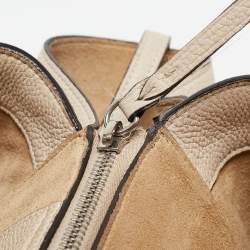 Pre Owned Celine Light Beige Leather Trifold Bag