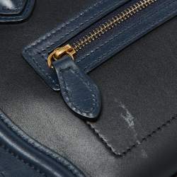 مملوكة مسبقًا حقيبة يد توتس سيلين نانو لاغيدج جلد وجلد ثعبان ثلاثي اللون 