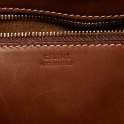 Pre Owned Celine Chestnut Leather Mini Tie Tote